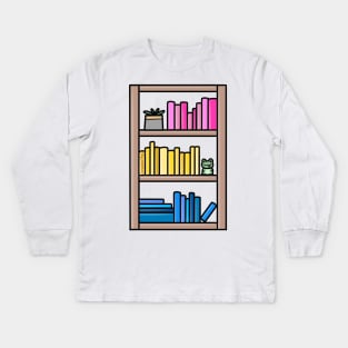 Subtle Pansexual Pride Bookcase Kids Long Sleeve T-Shirt